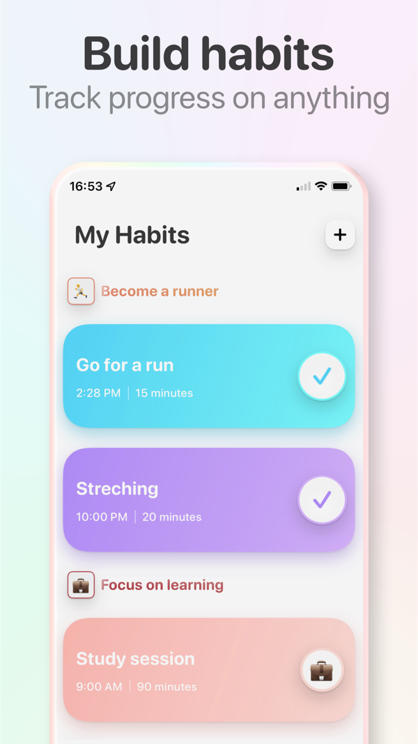 Daily habit tracker with streaks in the Awakee app